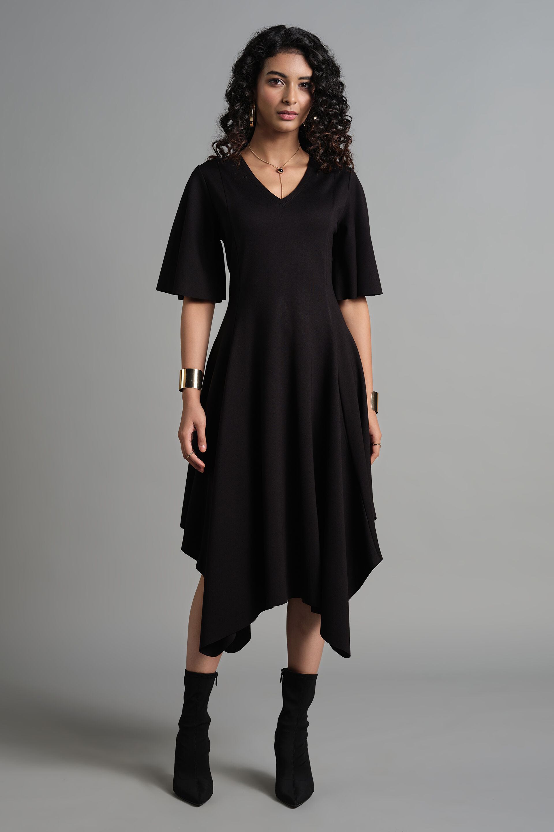 Meduse Dress, Black, image 2